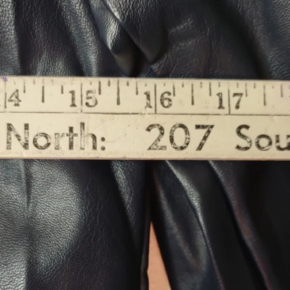 Lulu's Midnight Blue Leather Jacket Size Small - Picture 6 of 8